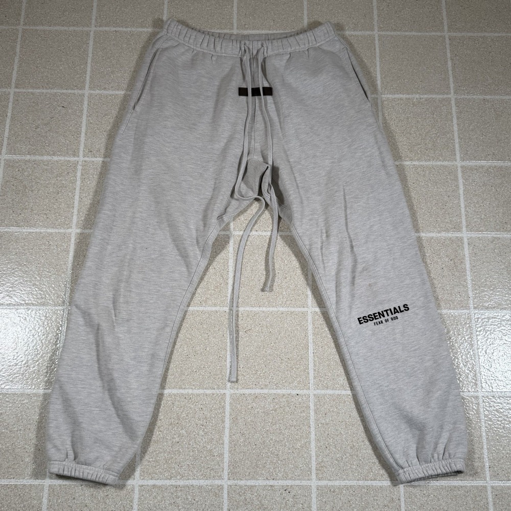 Fear of God Essentials Sweatpants Light Gray Oatmeal Size Small